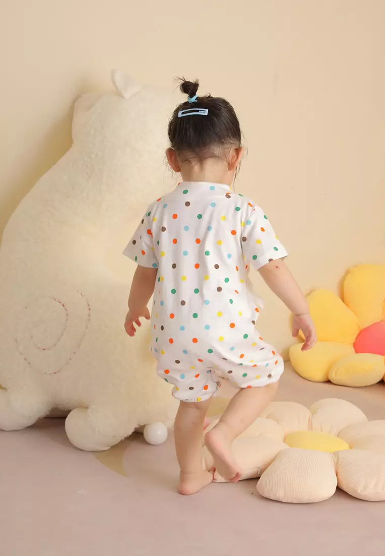 Buy Little Kooma Baby Kimono Romper Colorful Polka Dots 2023 Online