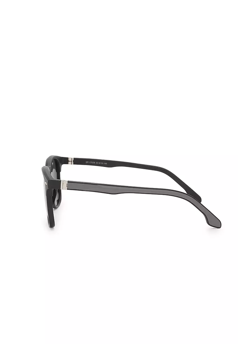 Unisex Polarized Wayfarer Sunglasses (Kacamata Hitam) - Hitam / Abu-Abu