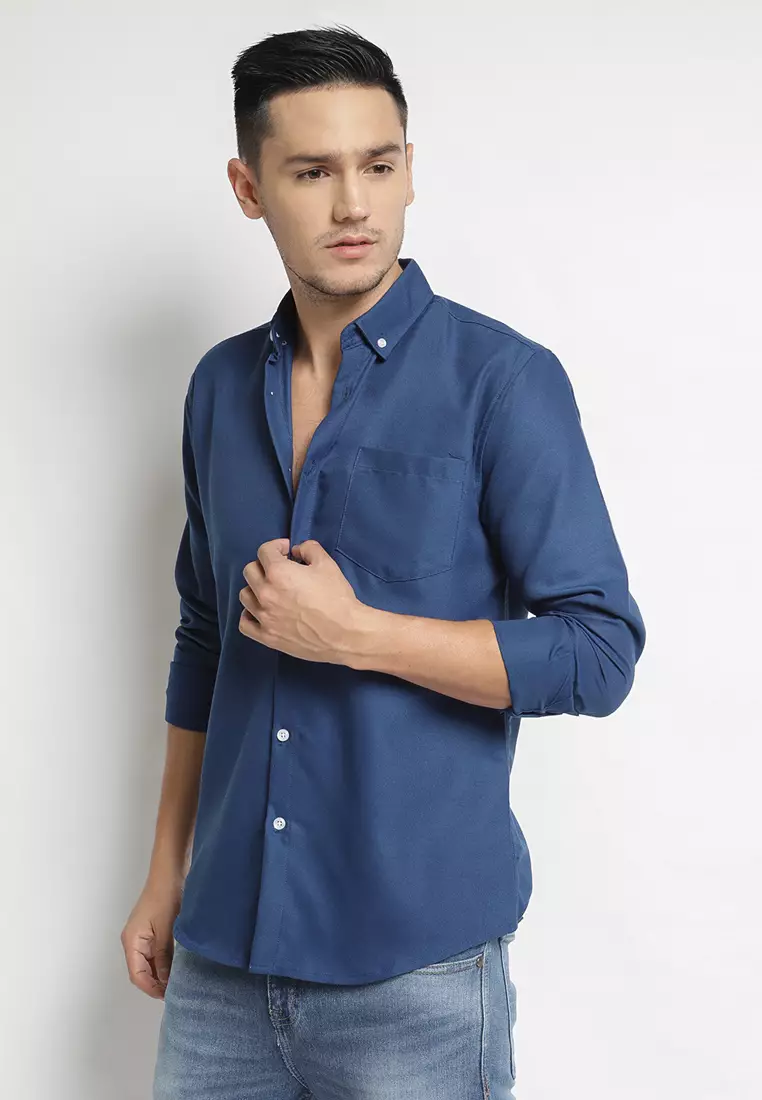 Navy LS Premium Shirt