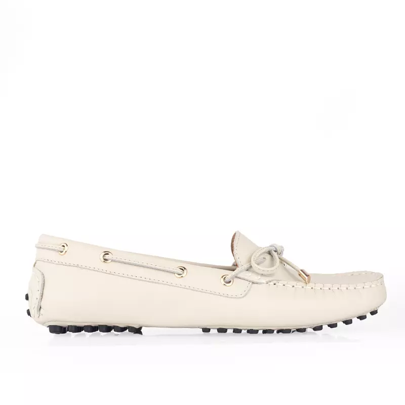 Sepatu Casual Wanita Loafer Moccasin Gino Mariani Ellen Off White