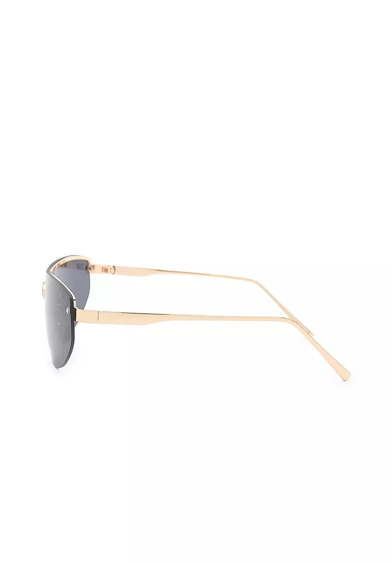 Unisex Sporty Casual Sunglasses (Kacamata Hitam) - Emas / Abu-Abu
