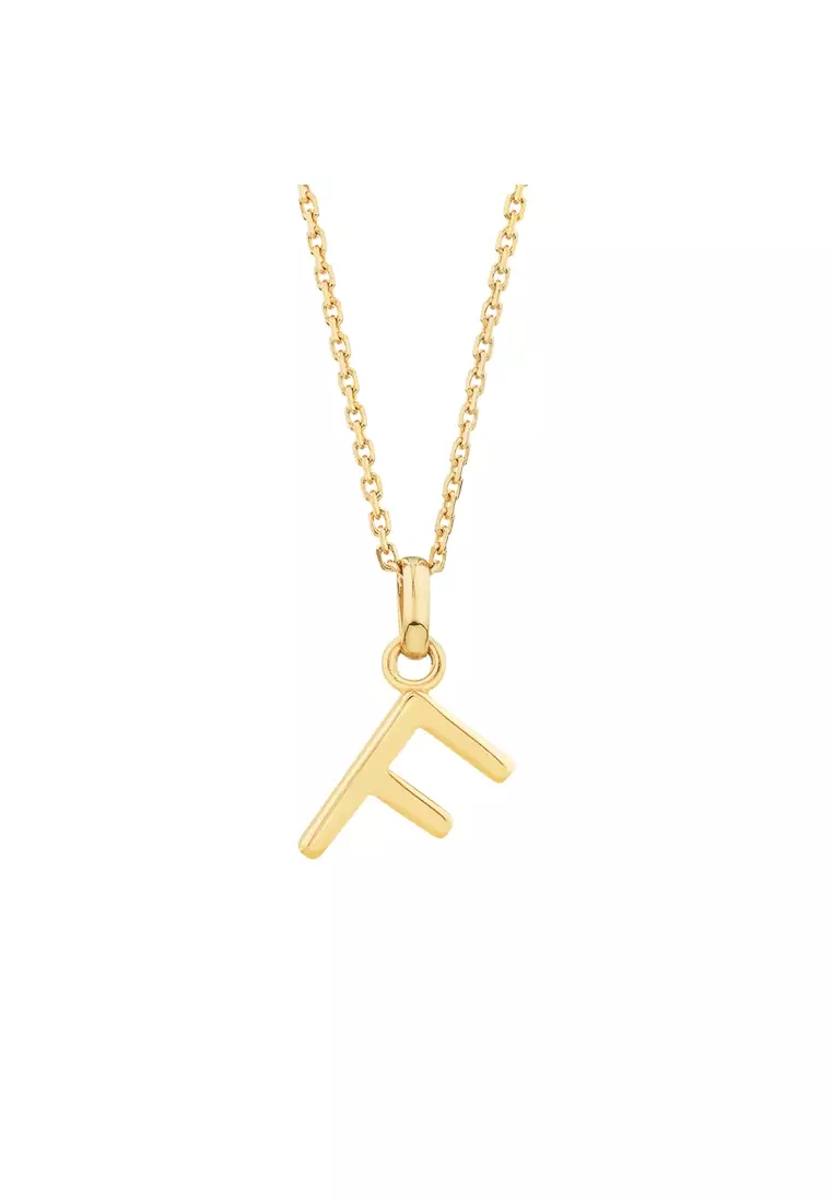White gold initial pendant necklace new arrivals