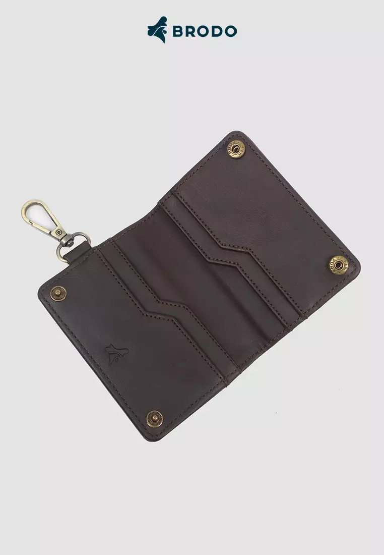 BRODO - Folde Synthetic Leather Key Wallet Brown