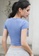 Sunnydaysweety blue High Waist Short Sleeves Quick-Drying Yoga Sports Top A21031705BL B58EBAA061135CGS_4