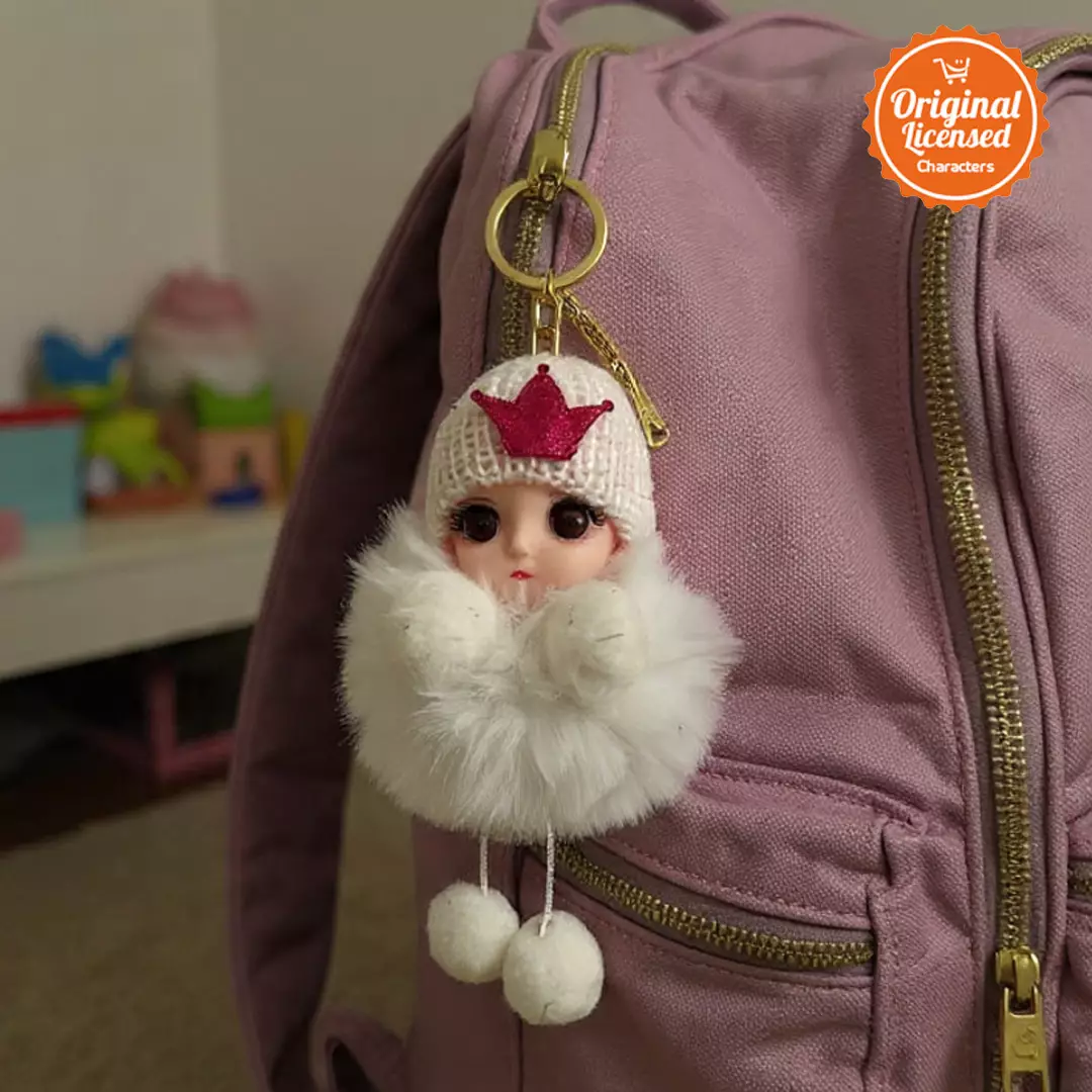 Gantungan Kunci Boneka Baby 10 cm Aksesoris Tas Lucu - Putih