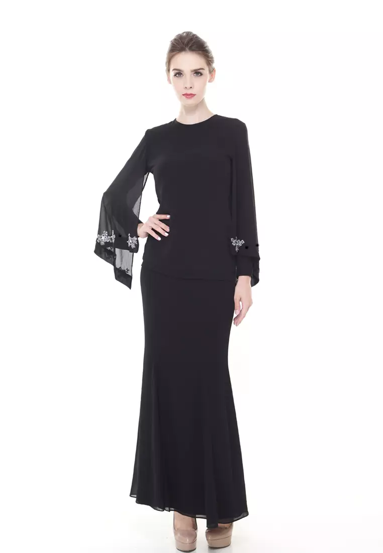 Melody Kurung Modern in Black