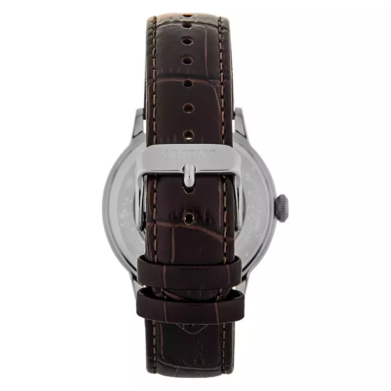 Jam Tangan Pria Orient Classic RA-AP0002S Bambino Small Seconds Automatic White Dial Brown Leather Strap