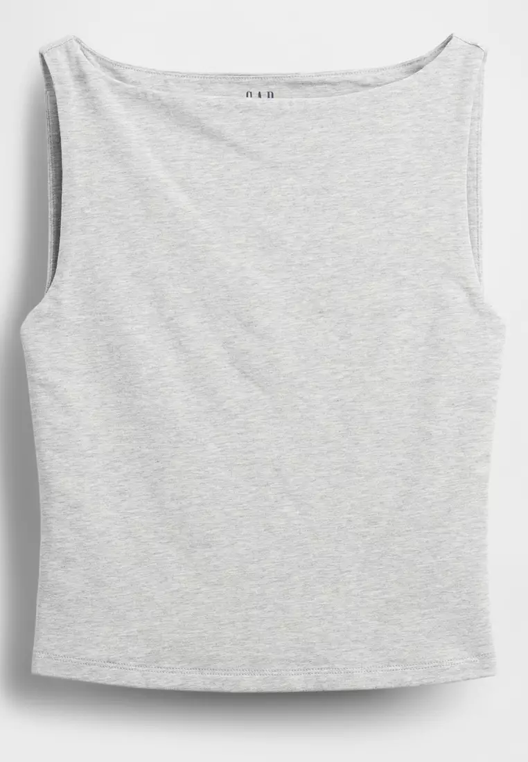 Close Knit Cropped Shell Tank Top