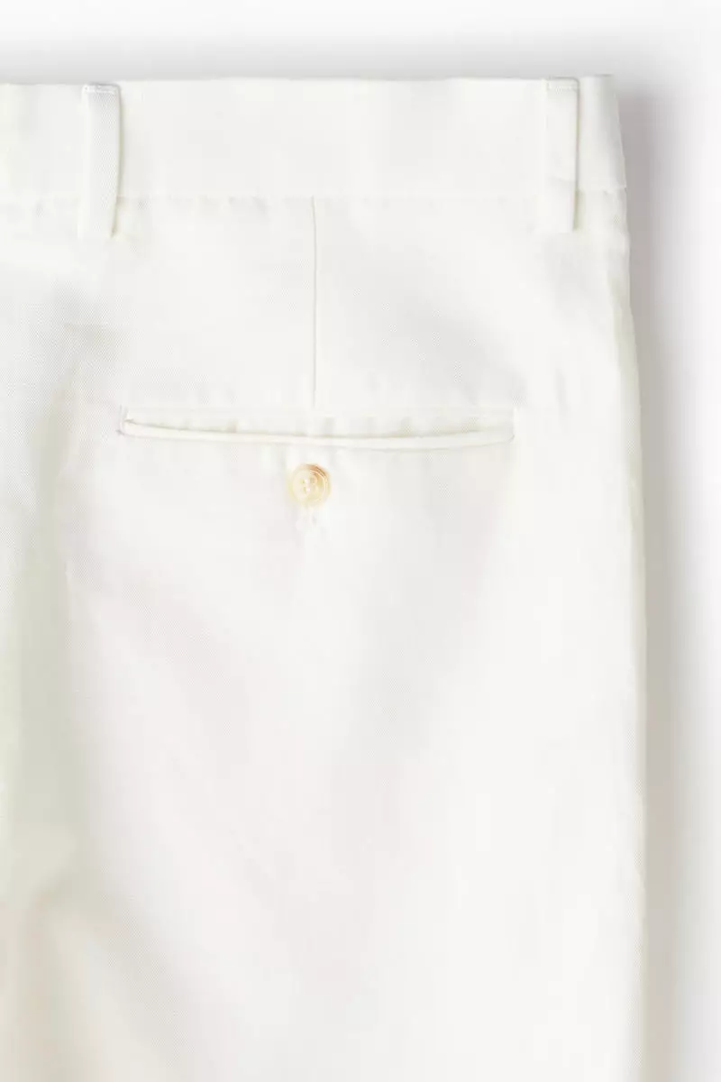Regular Fit Flared linen-blend trousers