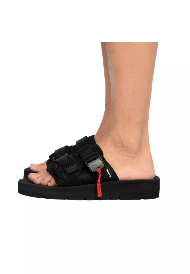 Achromo Lith Sandal Gunung Selop Casual Hitam Unisex / Sandal Slide Hiking Adventure