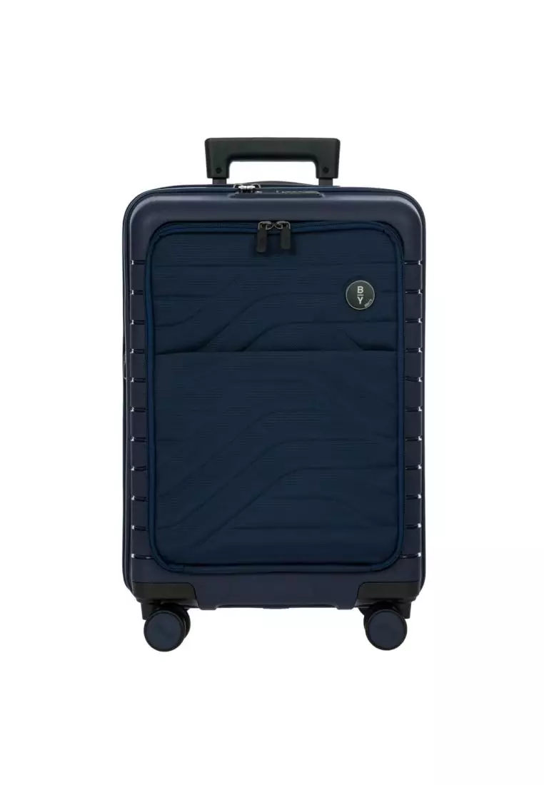 Bric's Ulisse 21" Carry-On Expandable Luggage Spinner With Front Pocket - Ocean Blue