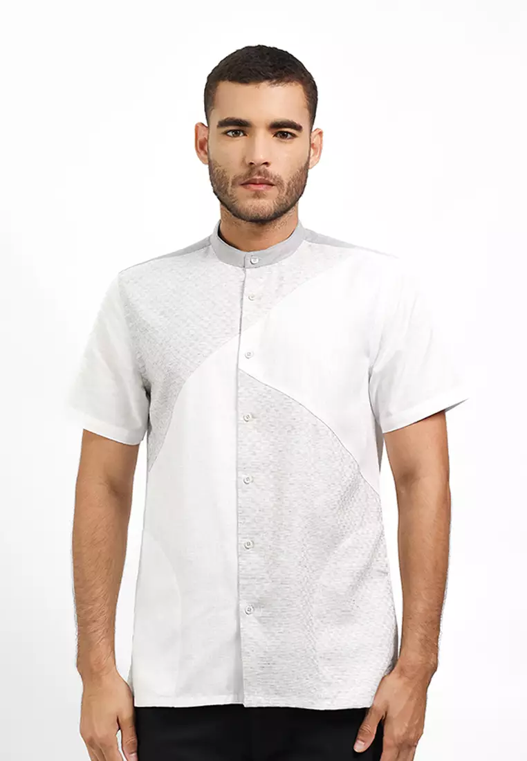 MOC Kemeja Koko Lengan Pendek Pria HAMKA - WHITE