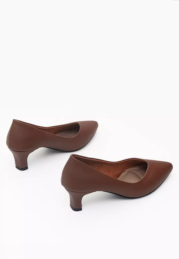 VIVI NICI - Anne Sepatu Wanita Hak 5 cm Downtown Brown
