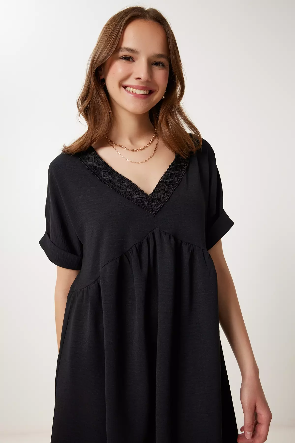 Women's Black Laced Summer Ayrobin Dress Dd01354