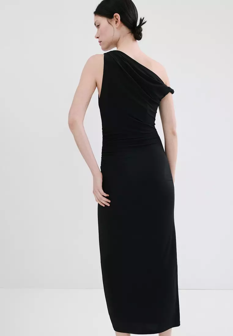 Buy Mango Asymmetrical Dress With Side Slit 2026 Online | ZALORA