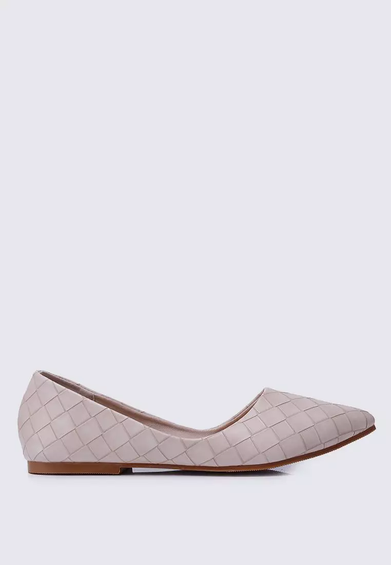 Discount on My Ballerine  shoes - SKU: Cece Weave Comfy Ballerina In Nude