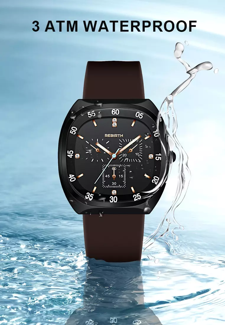 Jam Tangan Wanita Original Berlian Kasual Kuarsa Tali Silikon Anti Air Jam Tangan Cewek brown