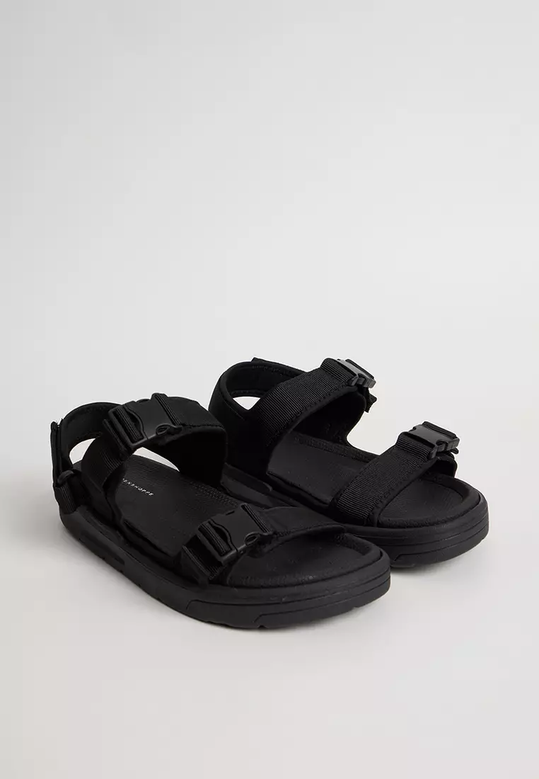 Buy Penshoppe Men's Three-Strap Sandals with Sawtooth Sole 2025
