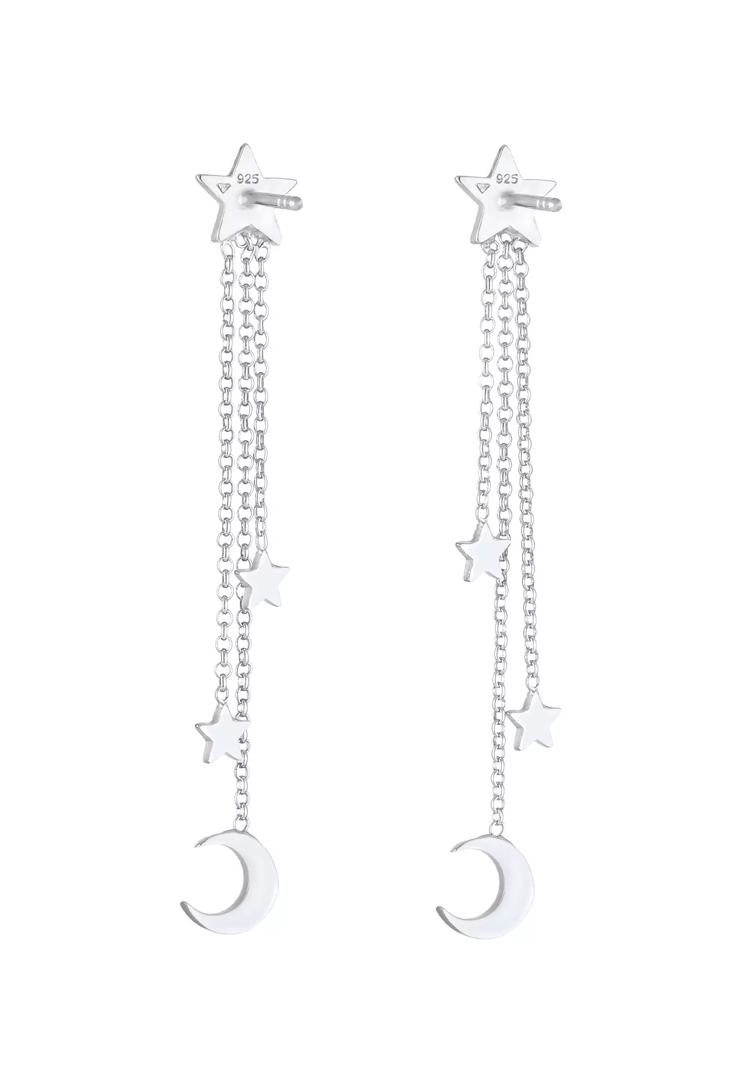 Earrings Dangles Stars Crescent Moon Astro Trend
