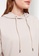 LC WAIKIKI white and beige Women's Hooded Straight Long Sleeve Tunic 14947AA01C9D59GS_3