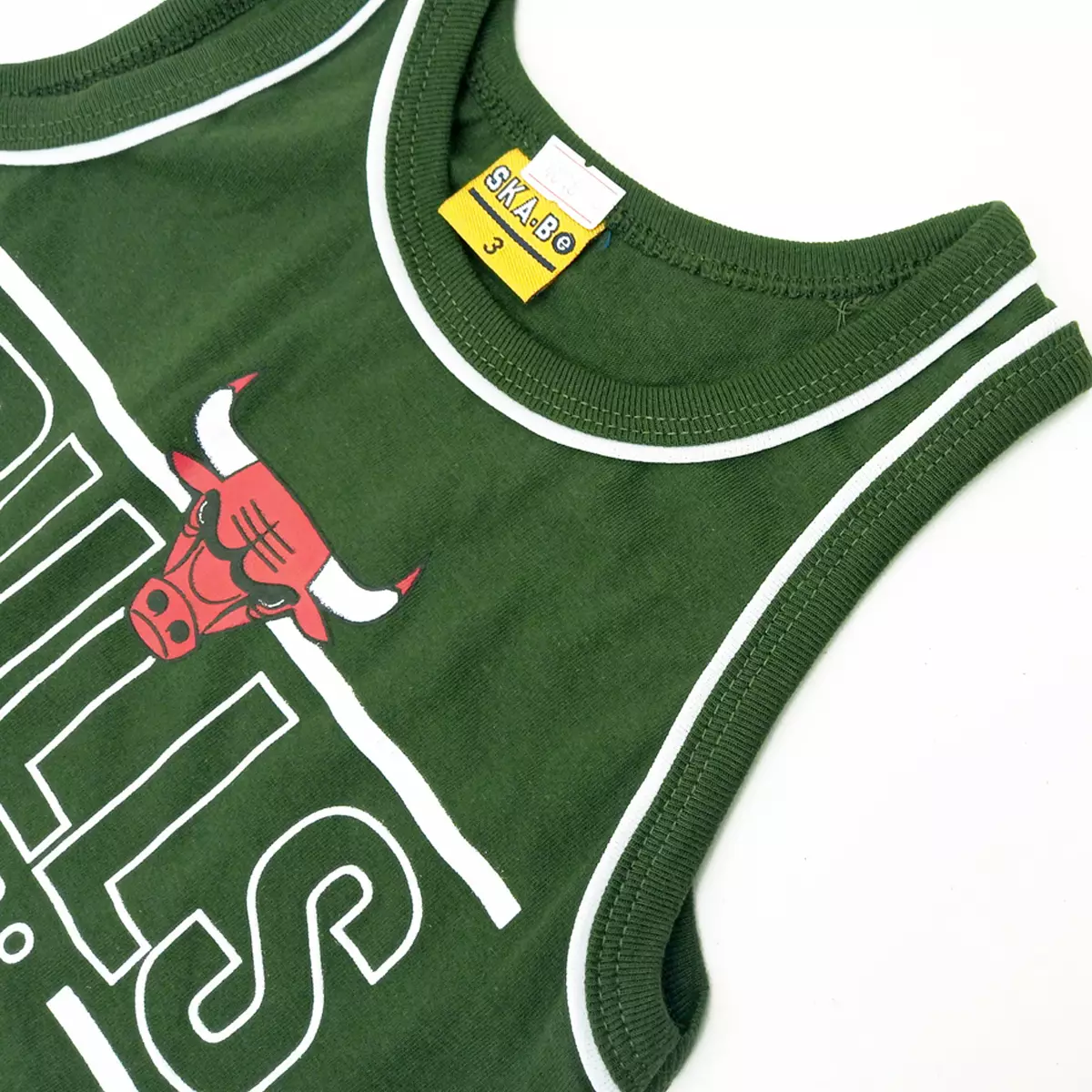 Wakakids Baju Anak Laki Laki Atasan Kaos Singlet Usia 6 Bulan Hingga 9 Tahun Motif Bulls 4016 Turkis SKATS