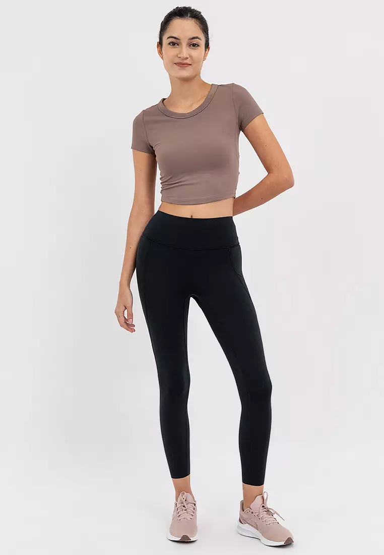 Universal Medium-Support High-Waisted 7/8 Leggings with Pockets