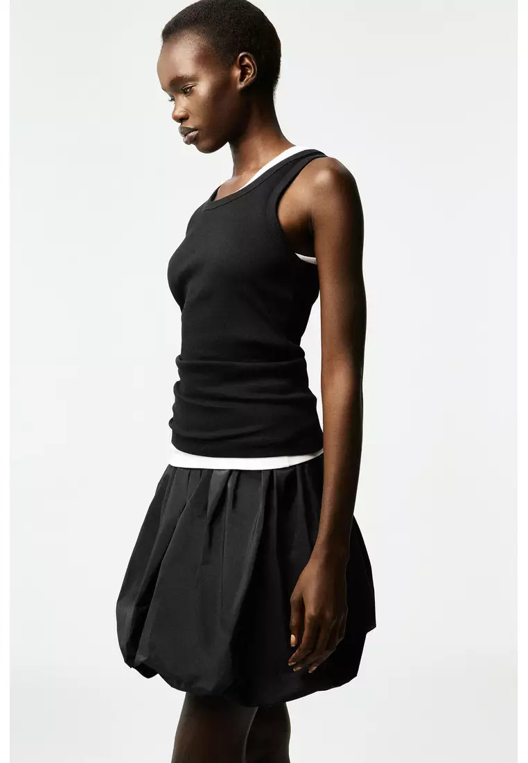 BUBBLE-HEM MINI SKIRT