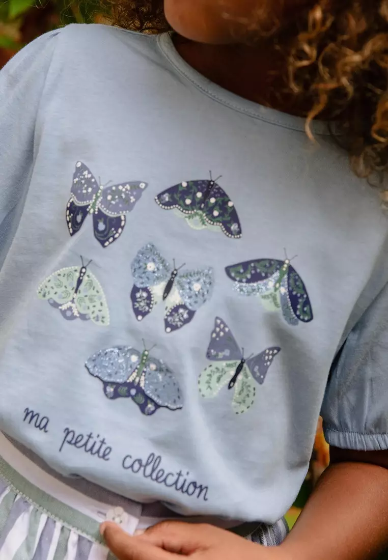 Butterfly Motif T-shirt