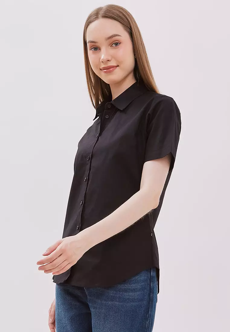 C2 Elaine Black Kemeja Casual Wanita
