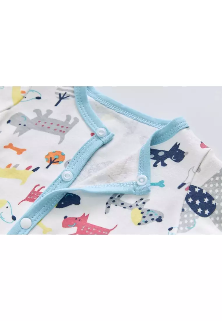 嬰兒男孩棉花連體睡衣 小狗造型連體衣