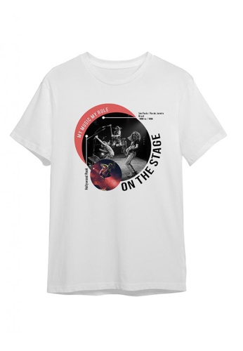 POP Shop white Men's "My Music My Rule, On the Stage" Graphic T-shirt 26DAEAA9C00CD9GS_1