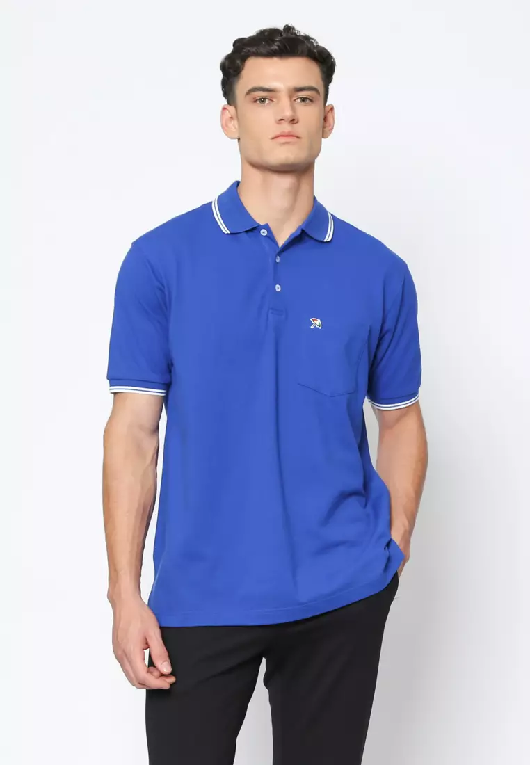 BLUE BASIC POLO SHIRT