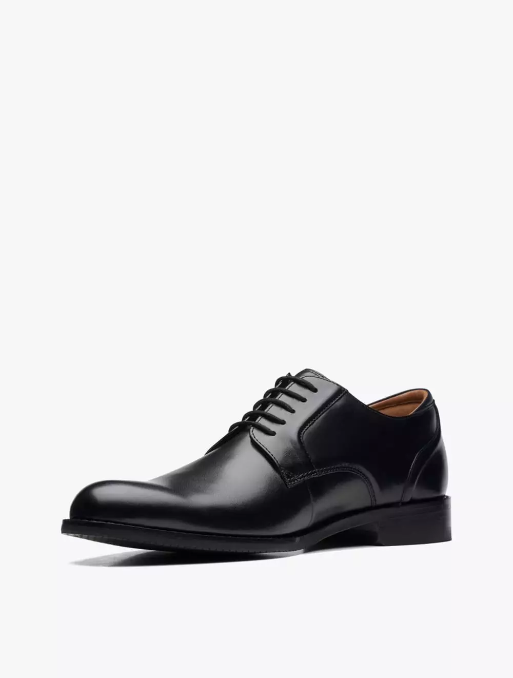 Clarks Men's CraftArlo Lace Shoes- Black Leather - Black