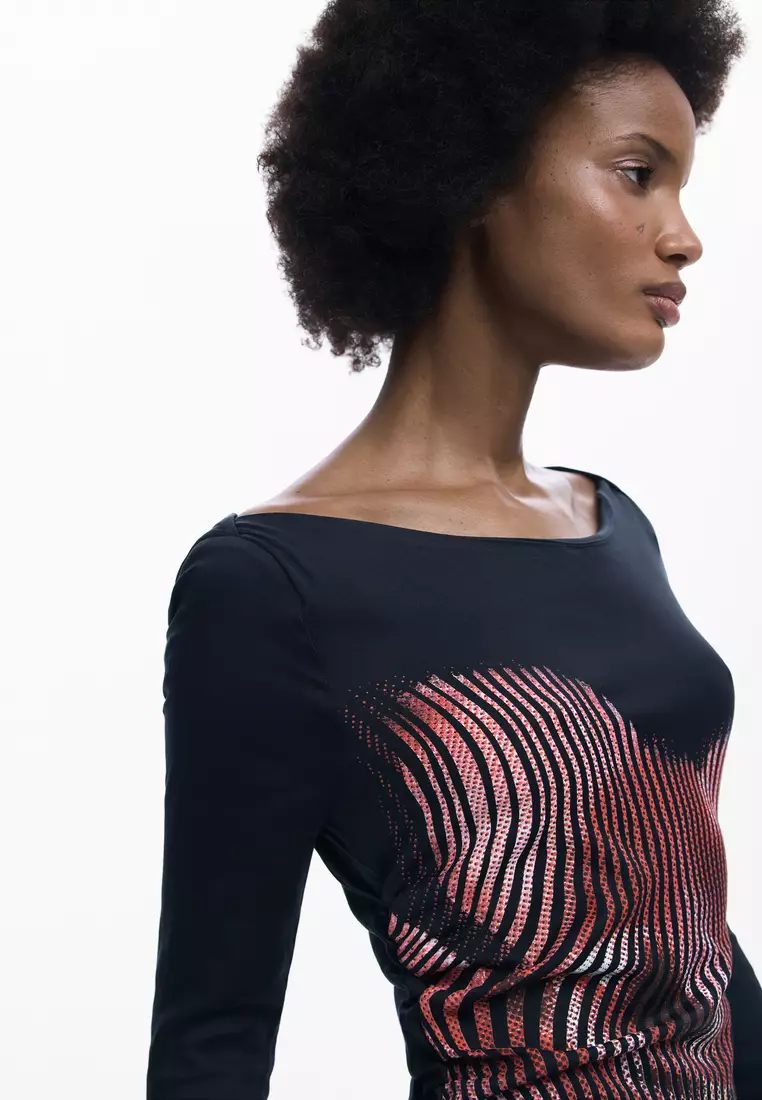 Pixelated midi dress