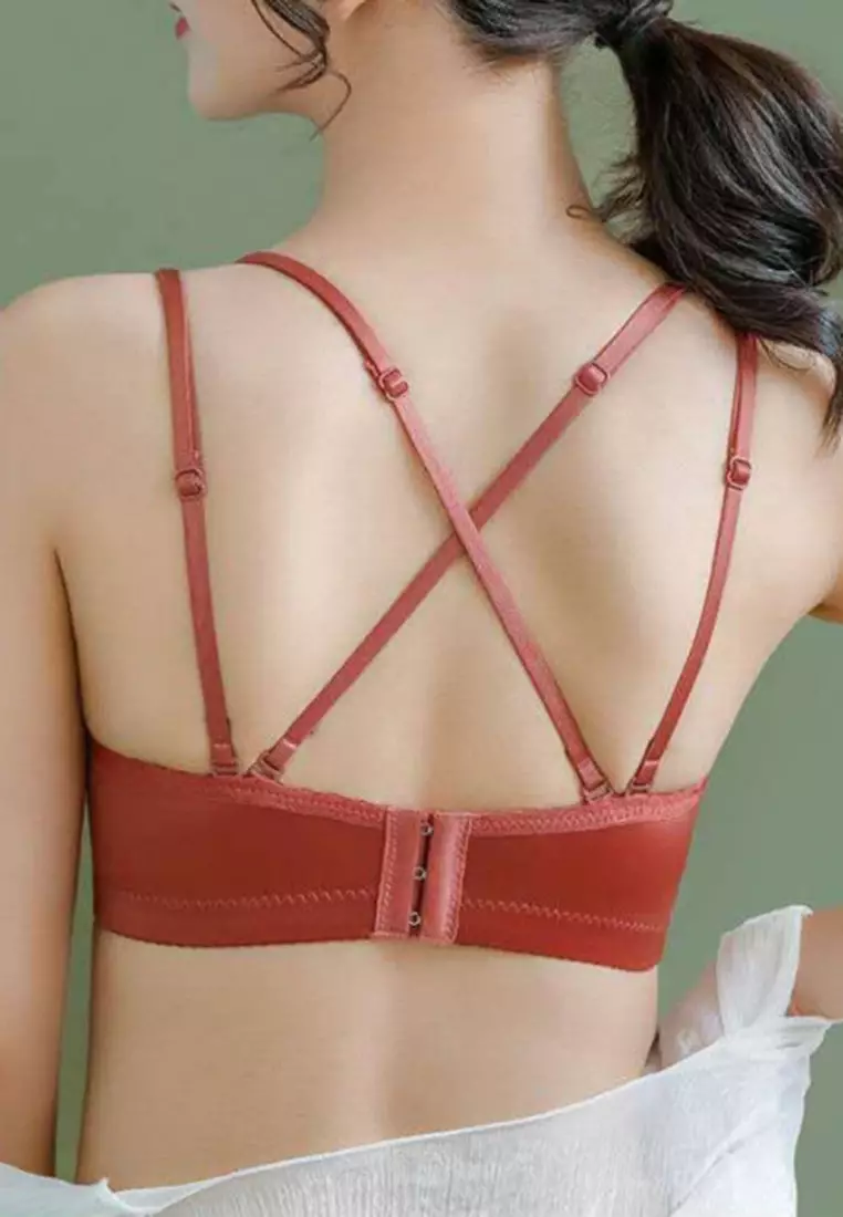 ZITIQUE Women's Sexy Non-wired Bra with Multi-ways Back Straps - Caramel  Red 2024, Buy ZITIQUE Online