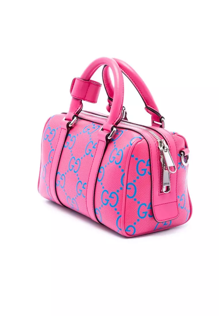 Pre-Loved Gucci Mini Jumbo Gg Perforated Leather Duffle Bag