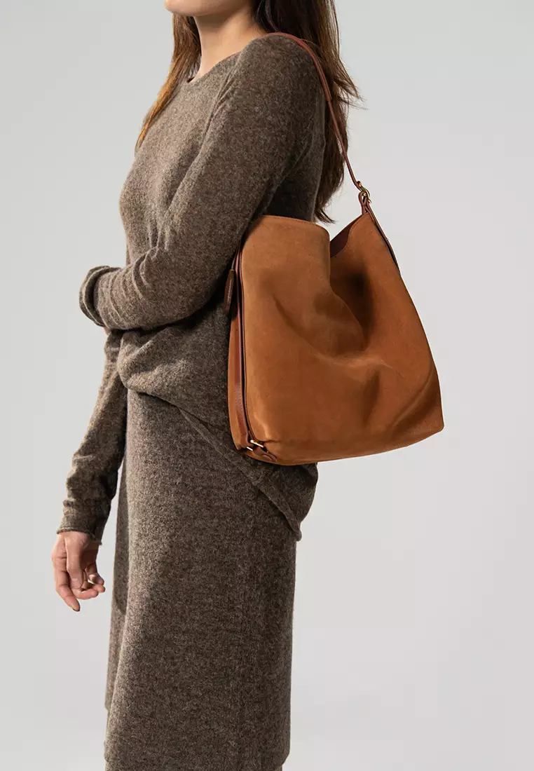 [Limited] DON Shoulder Bag - Suede Coconut Shell