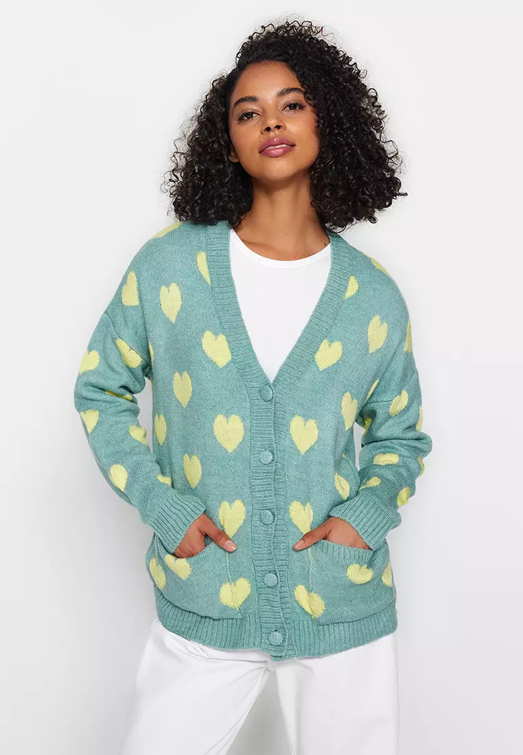Buy Trendyol Heart Print Cardigan Online ZALORA Malaysia