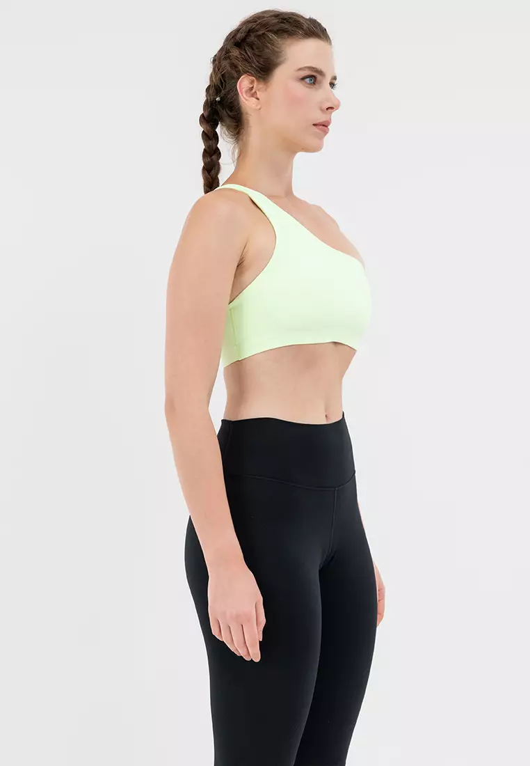 Zenvy Asymmetrical Light-Support Padded Sports Bra
