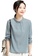A-IN GIRLS blue Simple Solid Color Long Sleeve Blouse 35556AA8EEEE4BGS_1