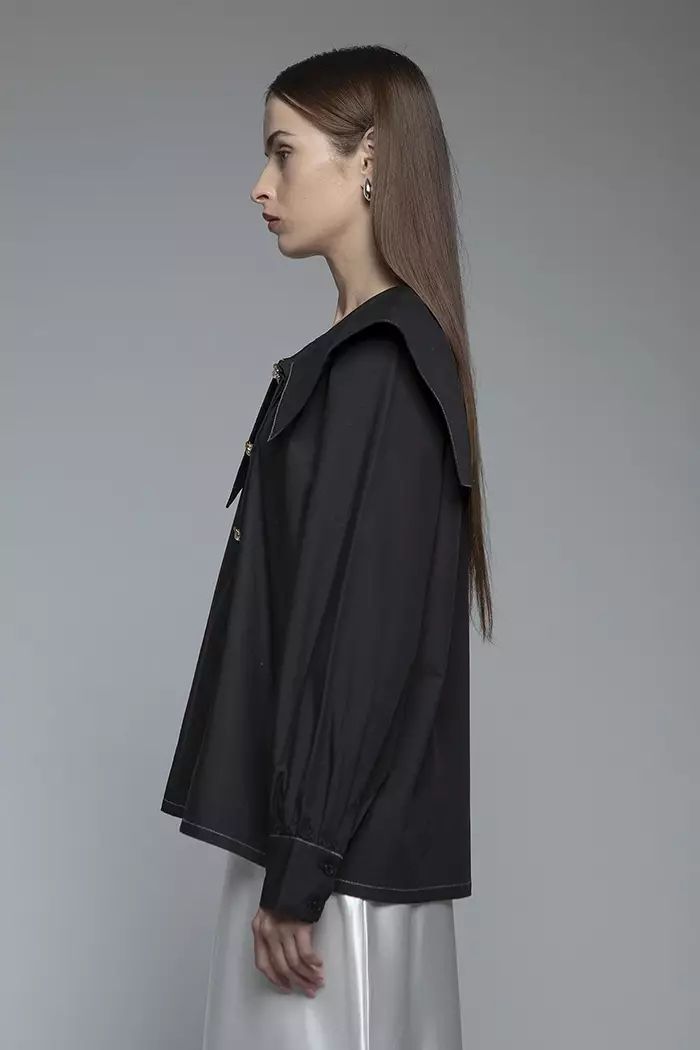 COTTONINK Studio - Atasan Kemeja Wanita Black Polar #HolidayCollection2025
