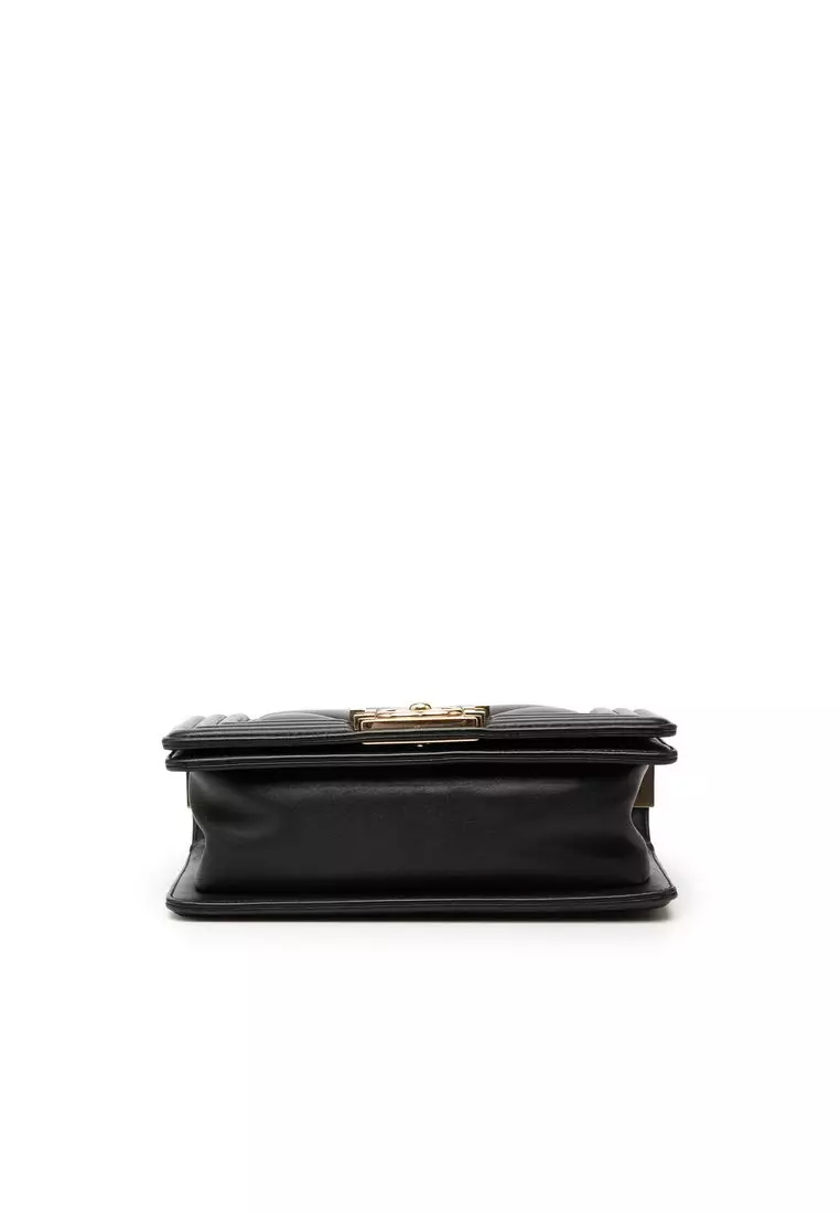 Pre-Loved Chanel Small Chevron Lambskin Boy Flap