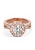 Krystal Couture gold KRYSTAL COUTURE Bloom Halo Ring Embellished with Swarovski crystals - Rose Gold/Clear 36FE9ACF7AC8A4GS_2