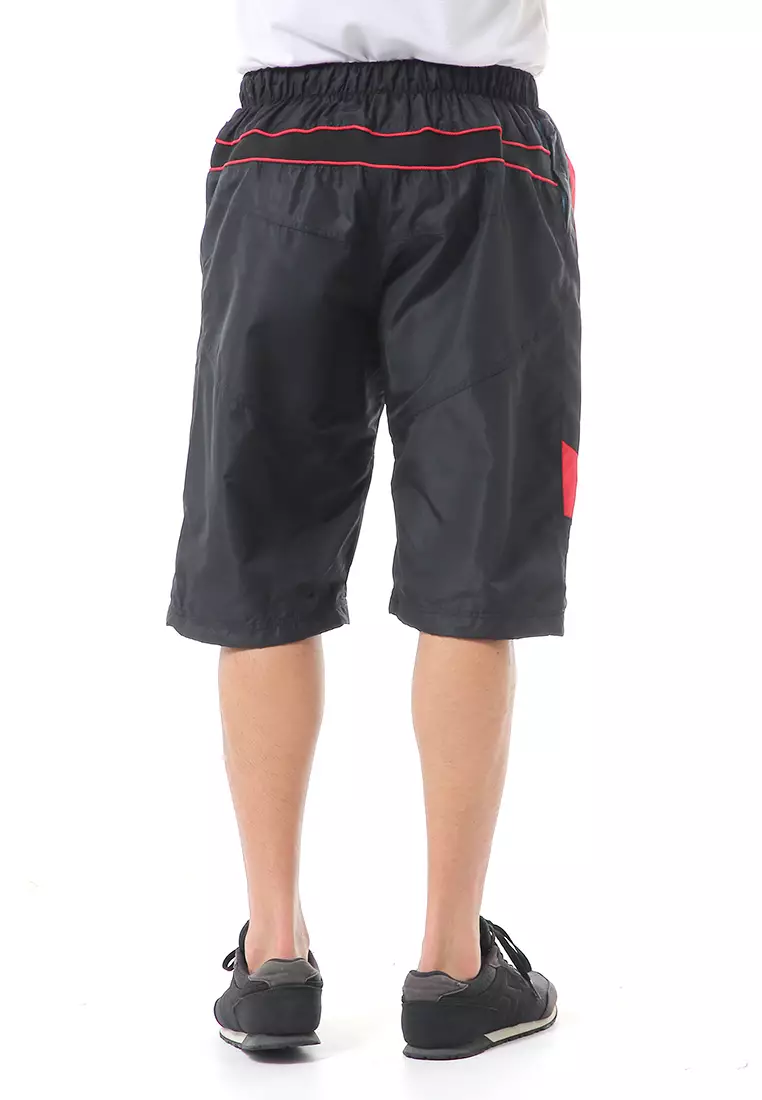 Grissham Celana Pendek Pria Waterproof Short Pants Kasual Comportable Material Parasut ORIGINAL - Black