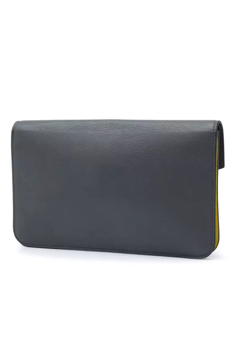 Pre-Loved Fendi Bicolor Leather 2jours Envelope Clutch