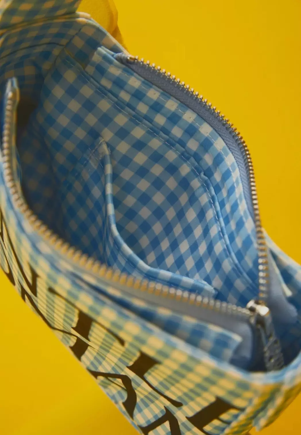 Blue and White Tartan Shoulder Bag