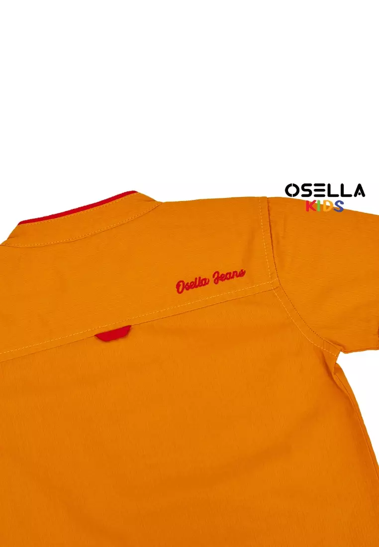 [NEW] Osella Lunar Cheongsam Short Sleeve Shirt in Mustard 2232300183 | Kemeja Lengan Pendek Anak Laki-Laki