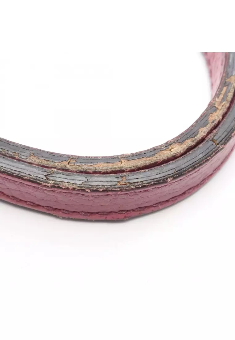 Pre-Loved Gucci swing Shoulder bag tote bag leather Pink purple Blue gray