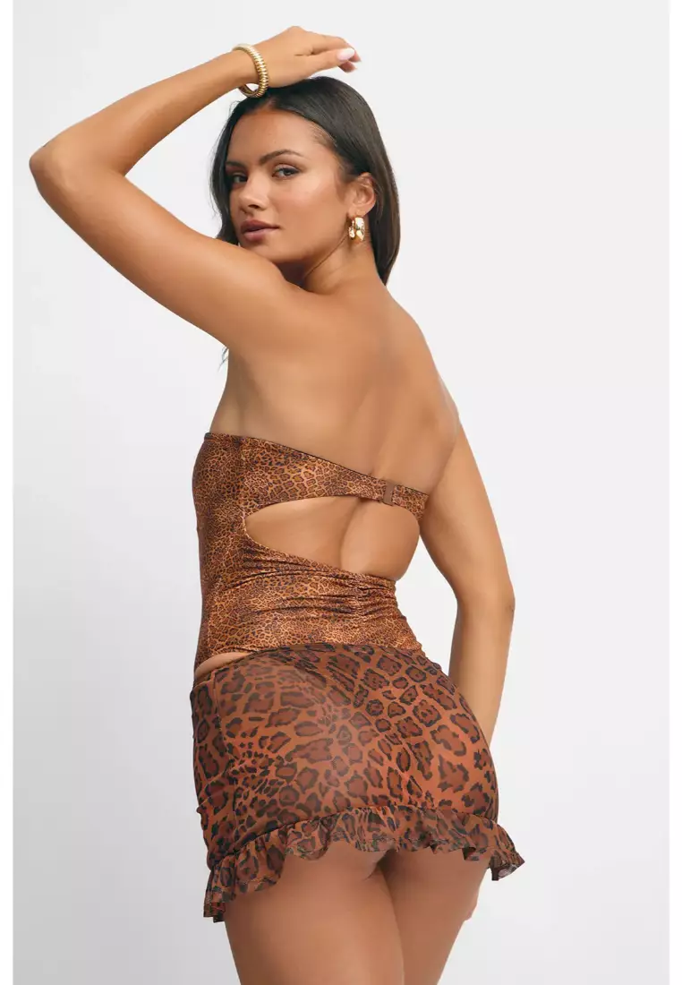 Polly Skirt / Leopard Mesh