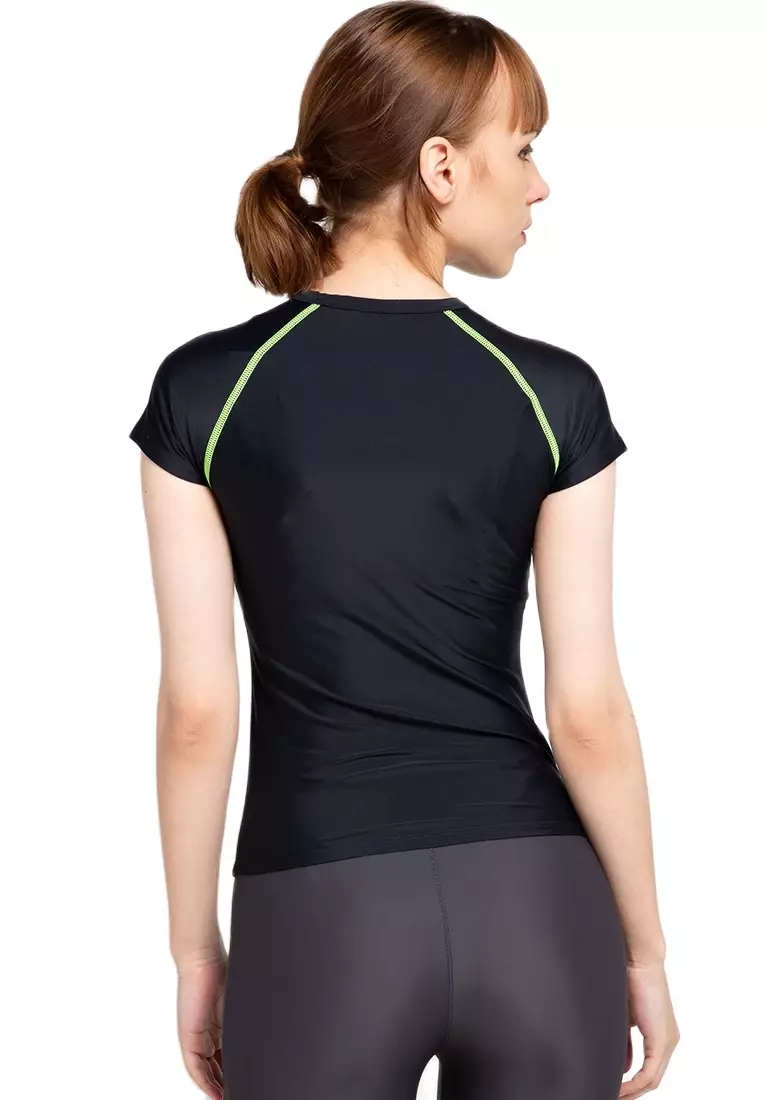 Baju Renang Wanita Lengan Pendek  Swimwear Top Women